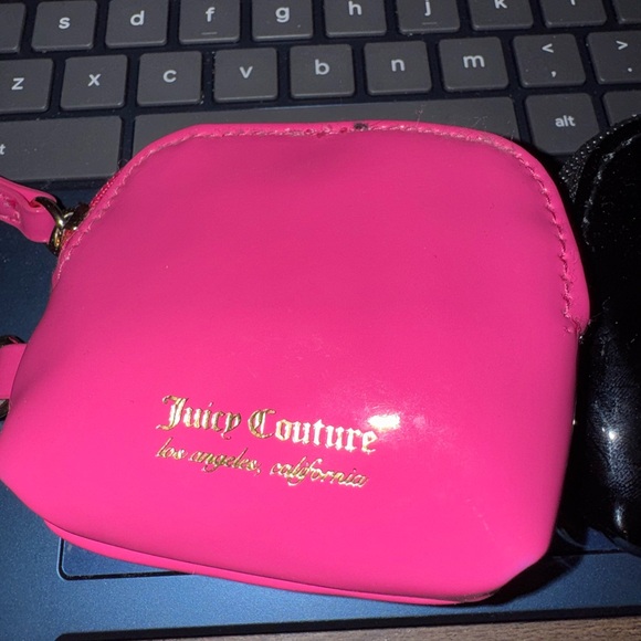 Juicy Couture Vibrant Pink and Black Coin Cases - Picture 2 of 8